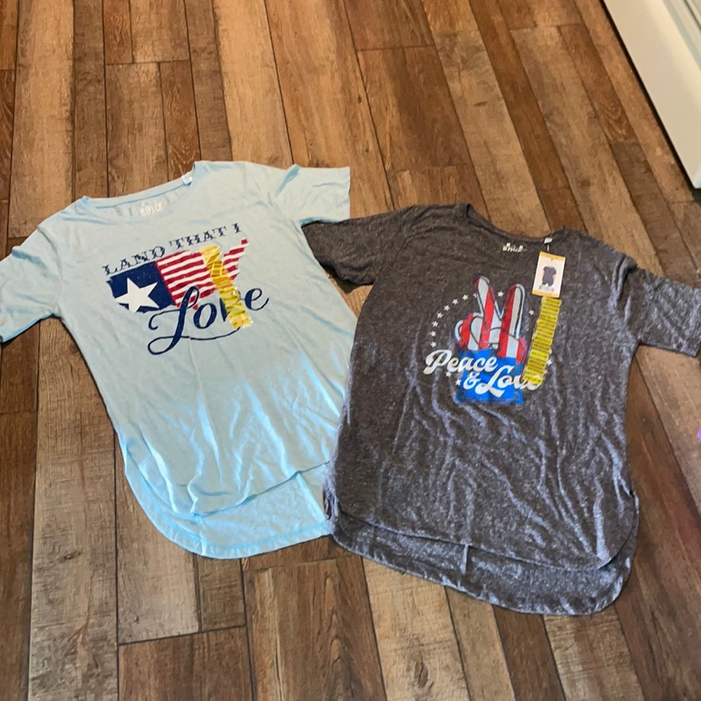Royce Brand sz M two t-shirt bundle American Pride both NWT
